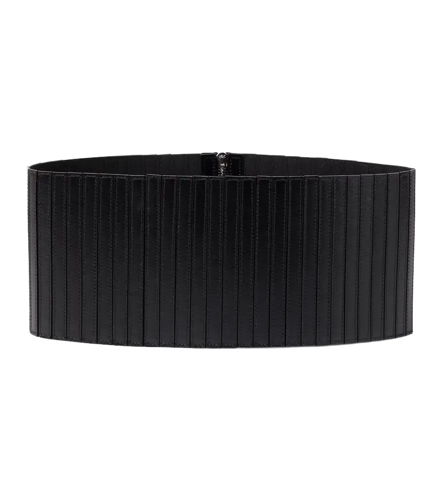 Alaia Alaïa Striped corset leather belt