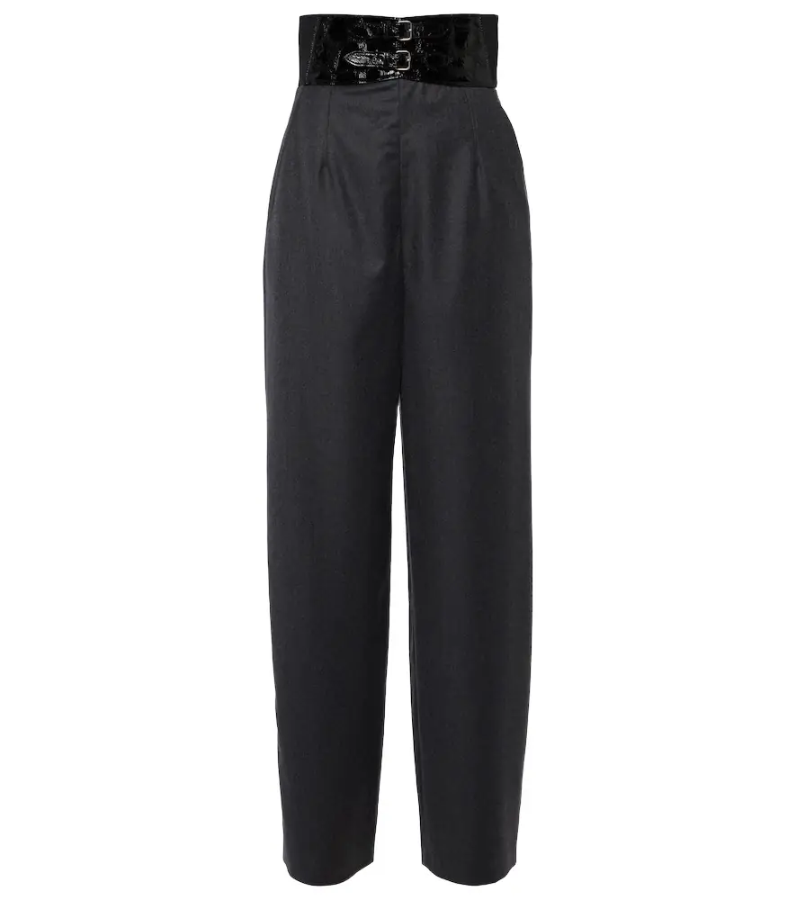 Alaia Alaïa High-rise virgin wool straight pants