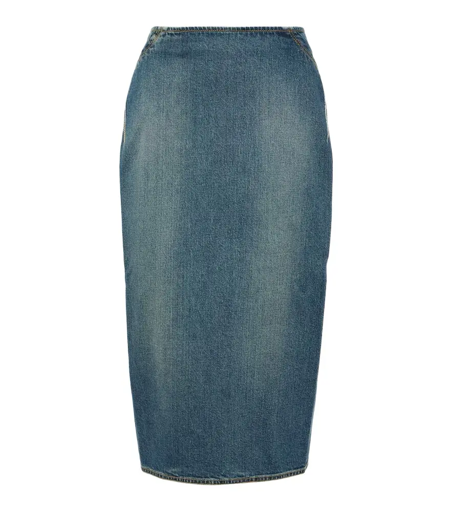 Alaia Alaïa Denim pencil skirt
