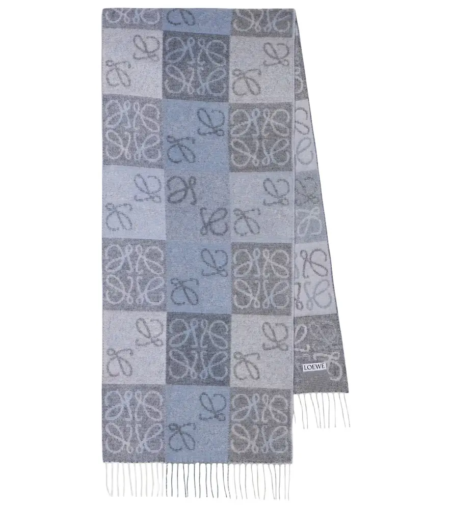 Loewe Anagram wool and cashmere scarf