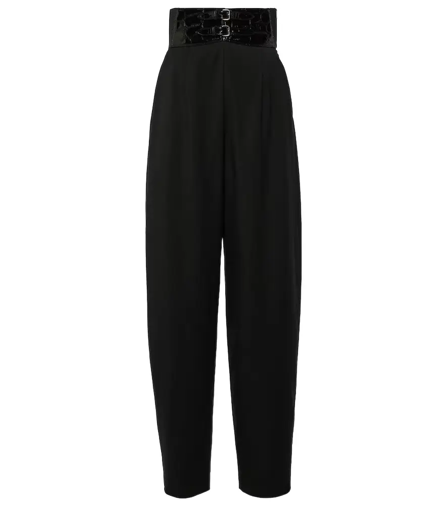Alaia Alaïa High-rise wool wide-leg pants