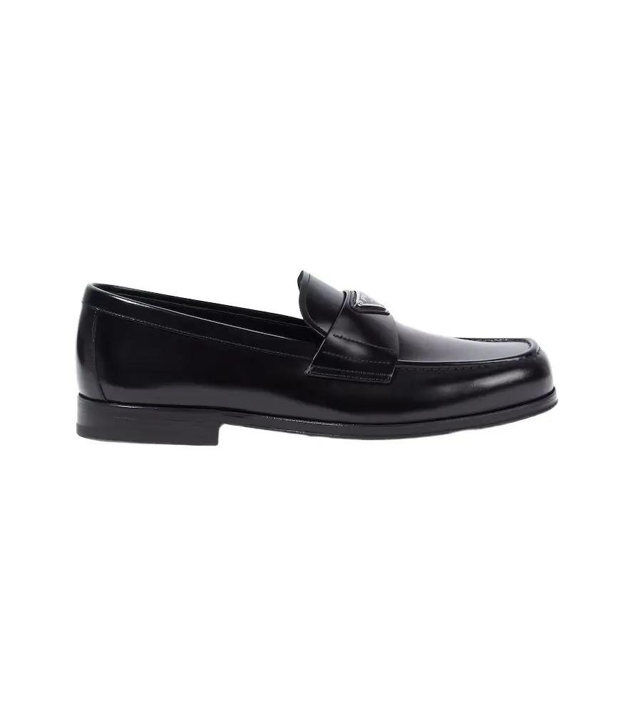 Prada Brushed leather loafers