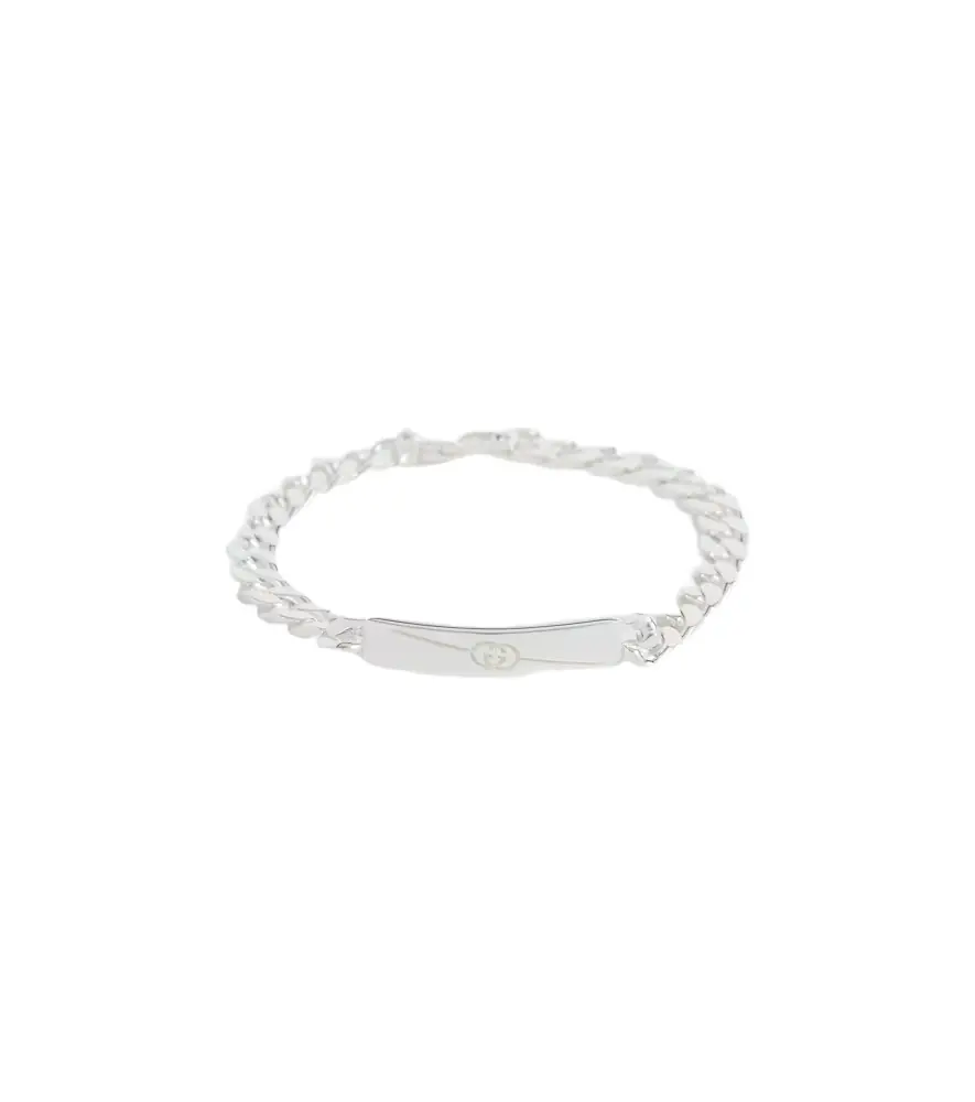 Gucci Interlocking G sterling silver bracelet
