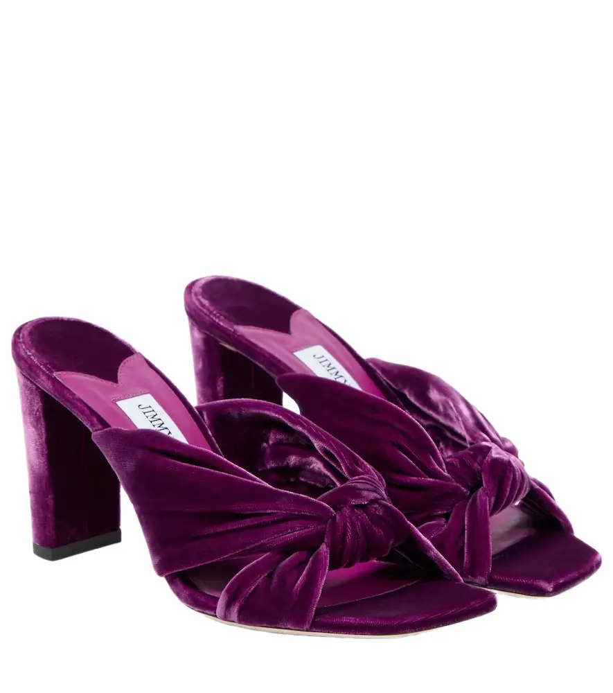Jimmy Choo Avenue 85 velvet mules - Women's Shoes