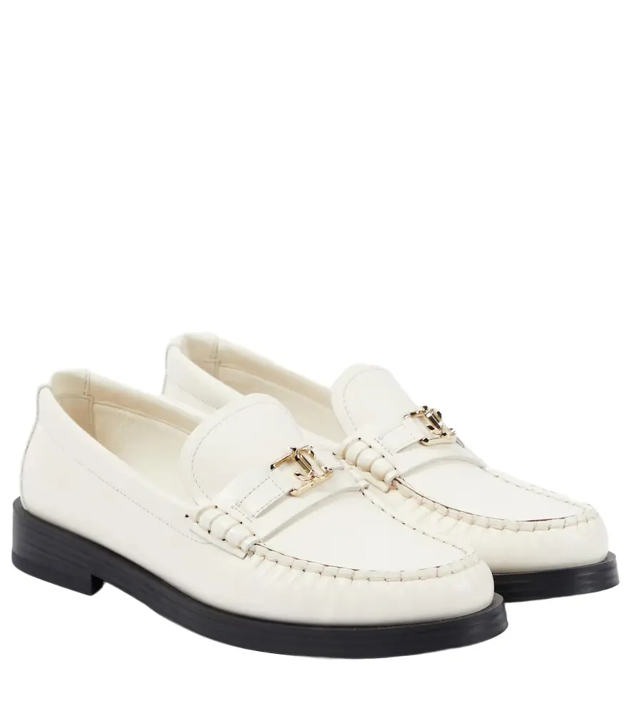 Jimmy Choo Addie logo leather loafers - Women's Shoes