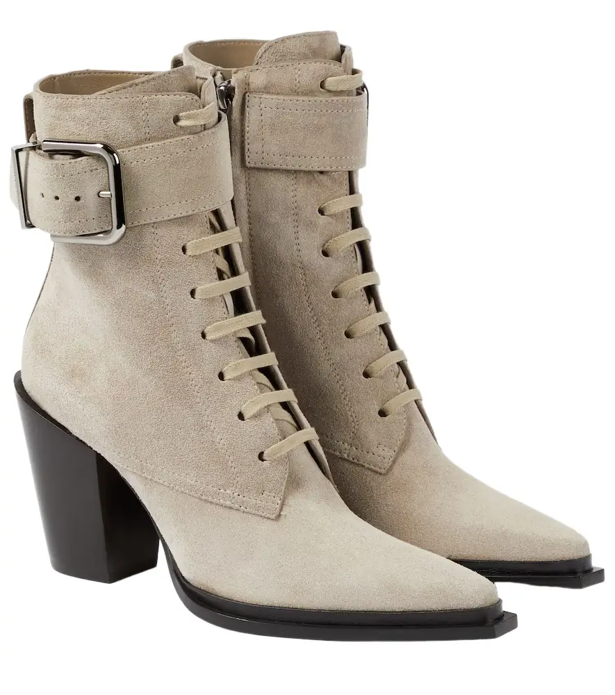 Jimmy Choo Myos 80 suede lace-up boots - Women's Shoes