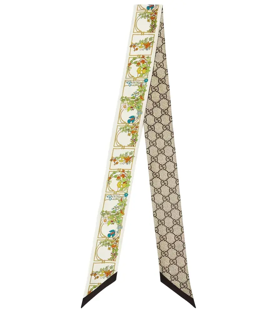 Gucci Printed silk twill scarf