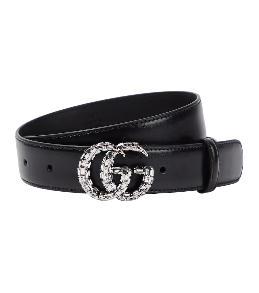 Gucci GG Marmont embellished leather belt