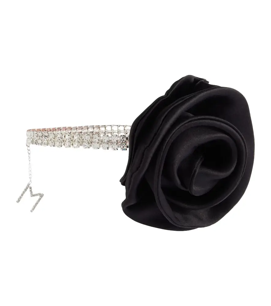 Magda Butrym Floral-appliqué crystal-embellished choker
