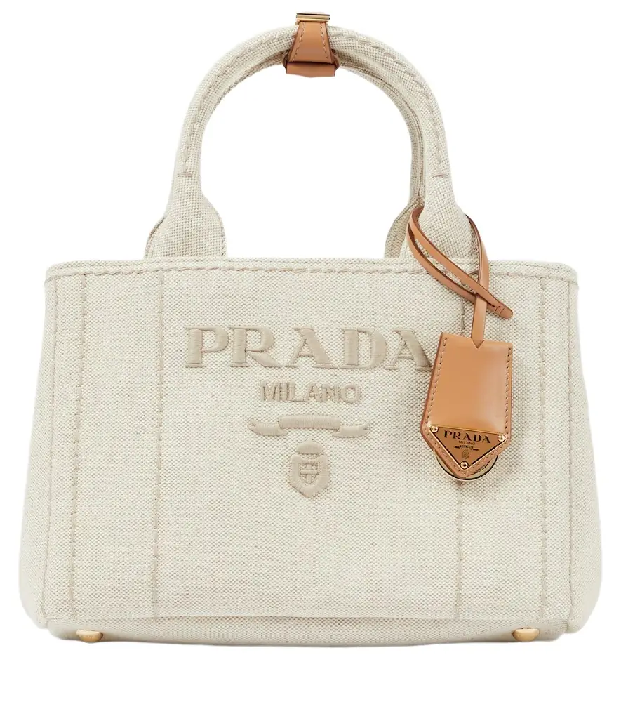 Prada Jardinière Small canvas top-handle bag