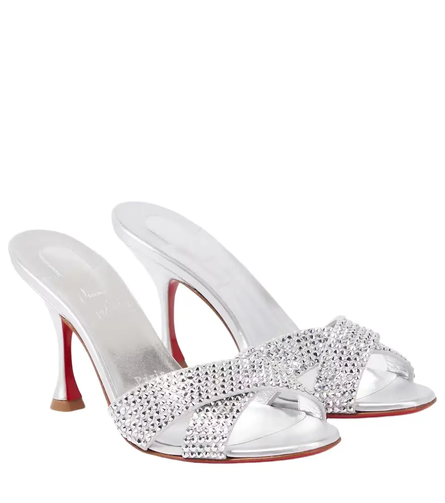 Christian Louboutin Mariza Is Back embellished leather mules