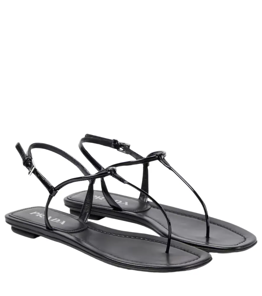 Prada Patent leather thong sandals