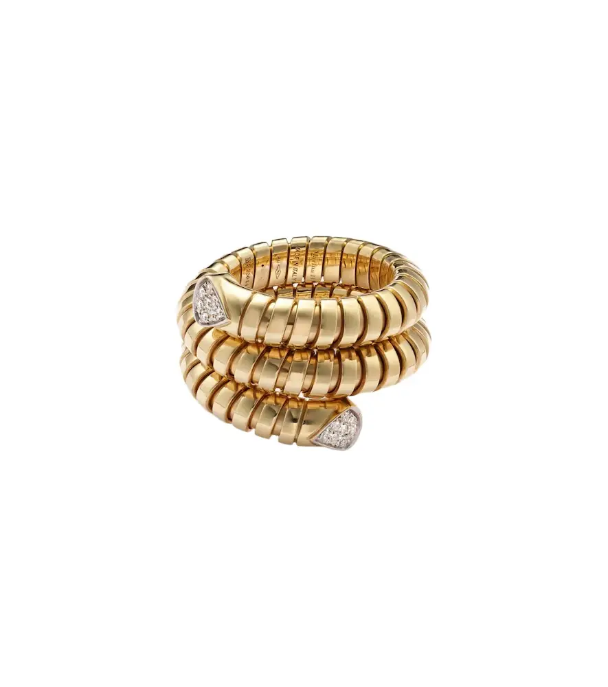 Marina B Trisola 18kt gold ring with diamonds