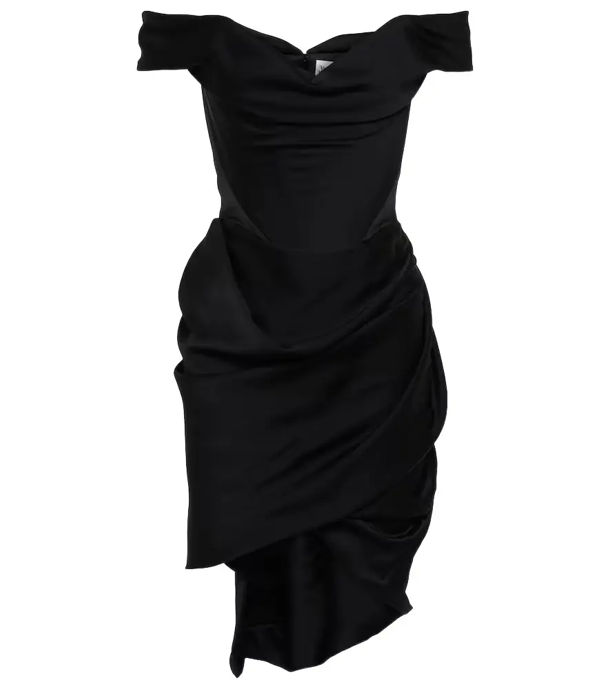 Vivienne Westwood Off-shoulder bustier crêpe minidress