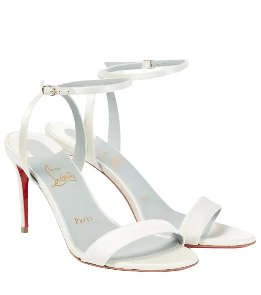 Christian Louboutin Loubigirl 85 silk crêpe satin sandals