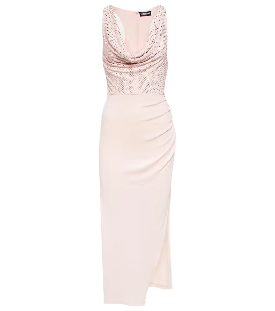 david koma crystal embellished shirt dress Crystal-embellished minidress in multicoloured - David Koma