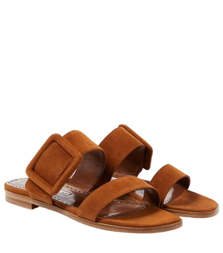 Manolo Blahnik Titubaflat suede sandals