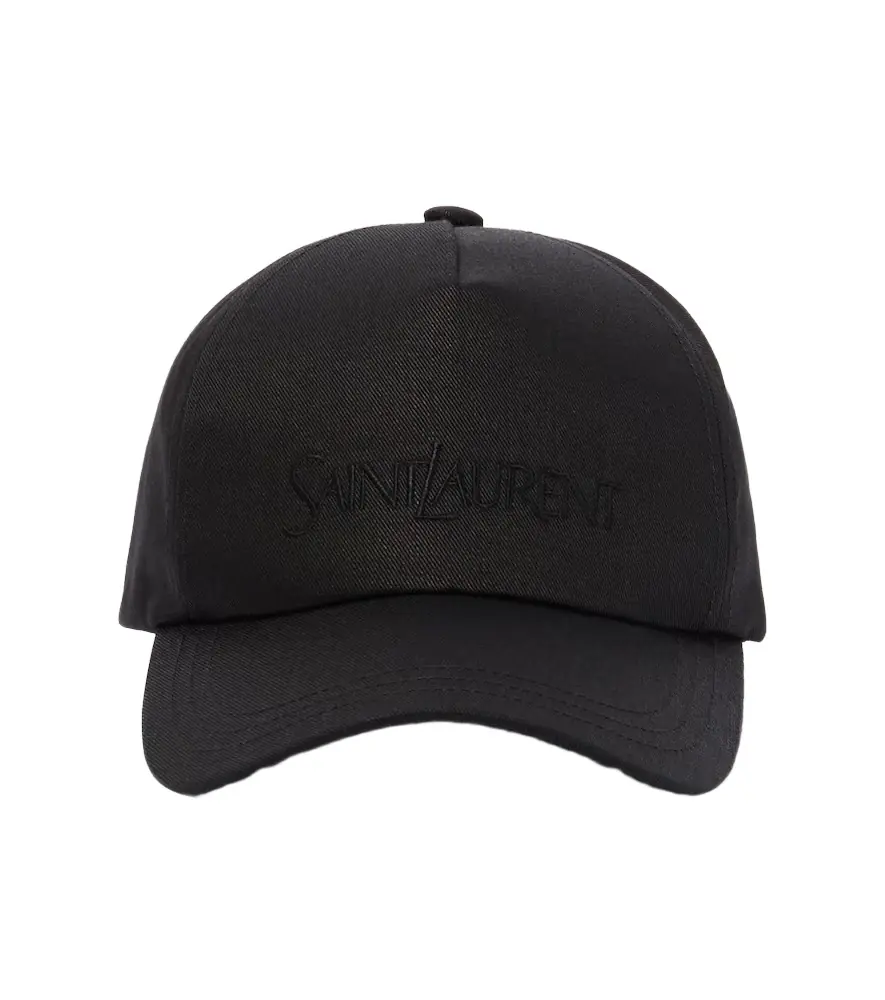 Saint Laurent Logo gabardine baseball cap