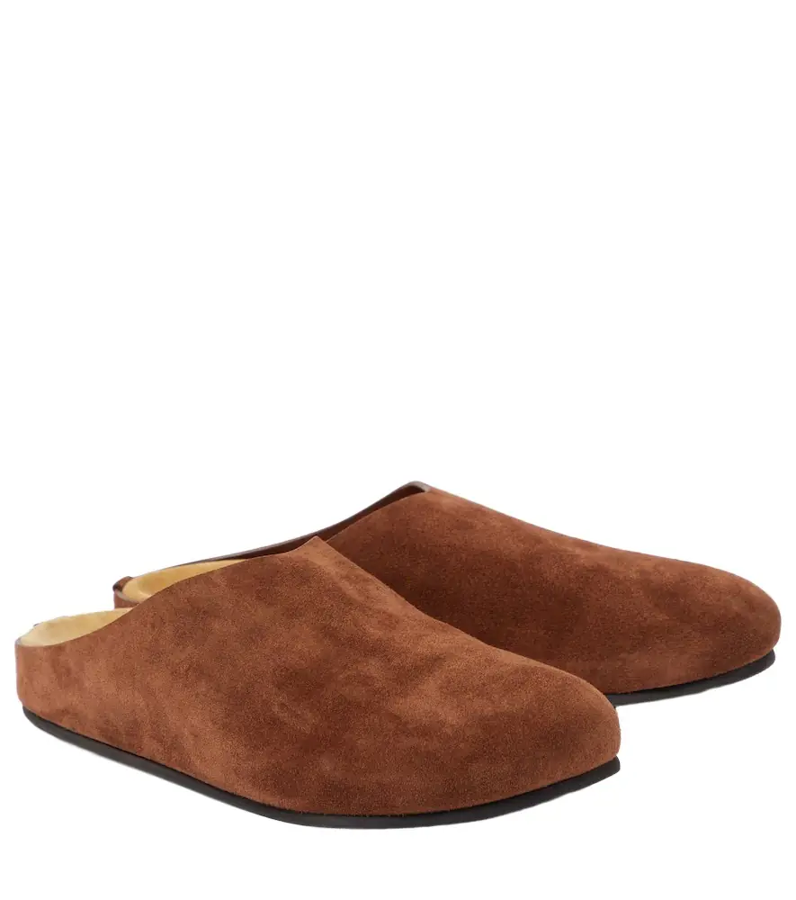 The Row Hugo suede mules