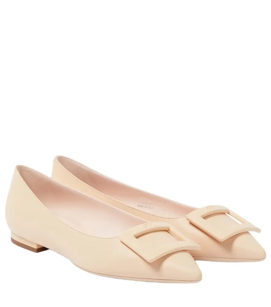 Roger Vivier Gommettine Ball patent leather ballet flats