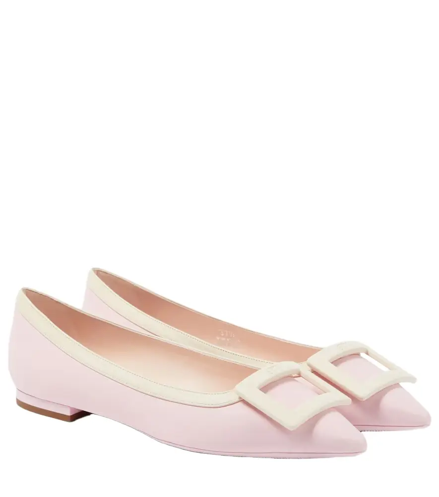 Roger Vivier Gommettine Ball patent leather ballet flats