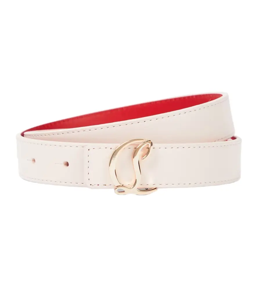 Christian Louboutin CL Logo leather belt
