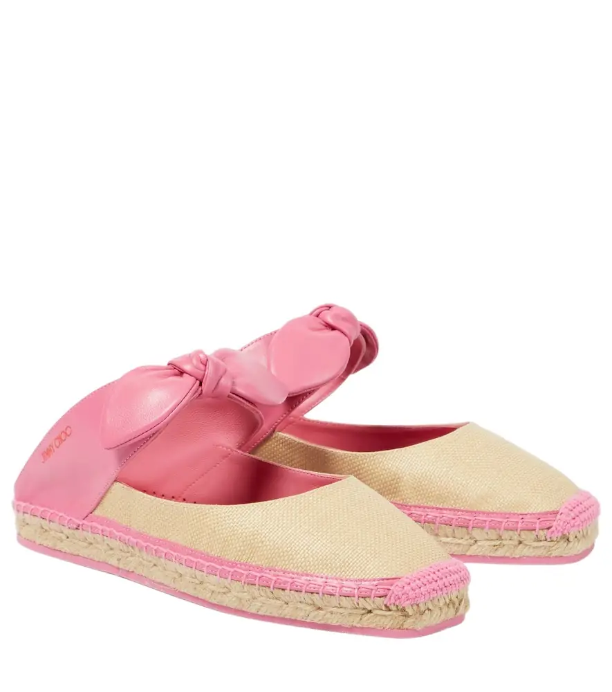 Jimmy Choo Reka leather-trimmed espadrilles - Women's Shoes