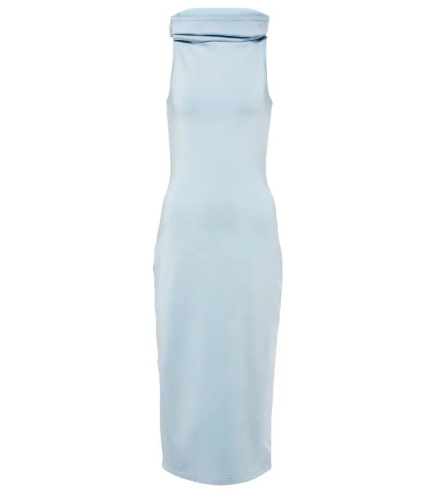 Alaia Alaïa Hooded jersey midi dress