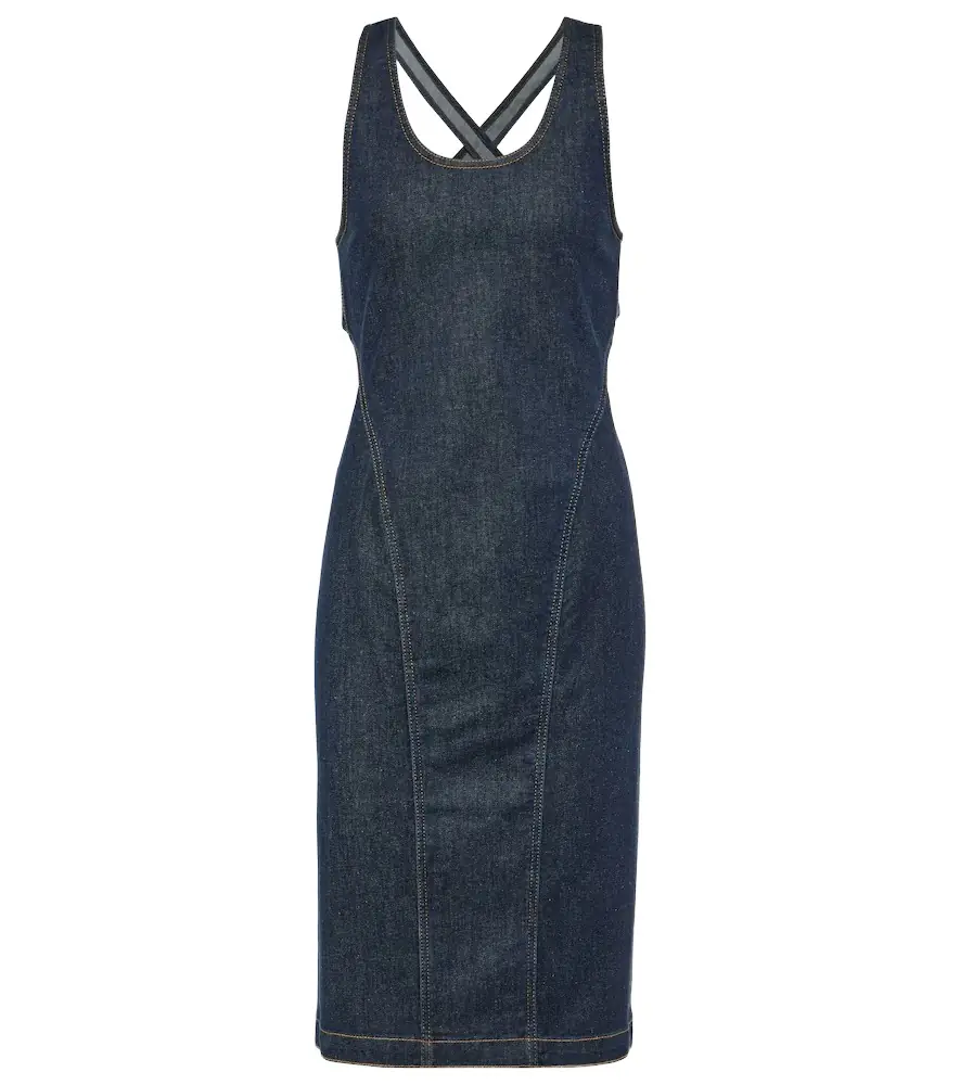 Alaia Alaïa Denim midi dress