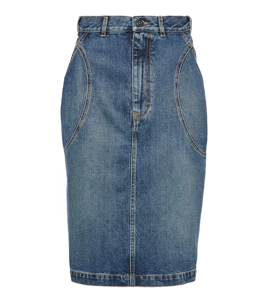 Alaia Alaïa Denim pencil skirt