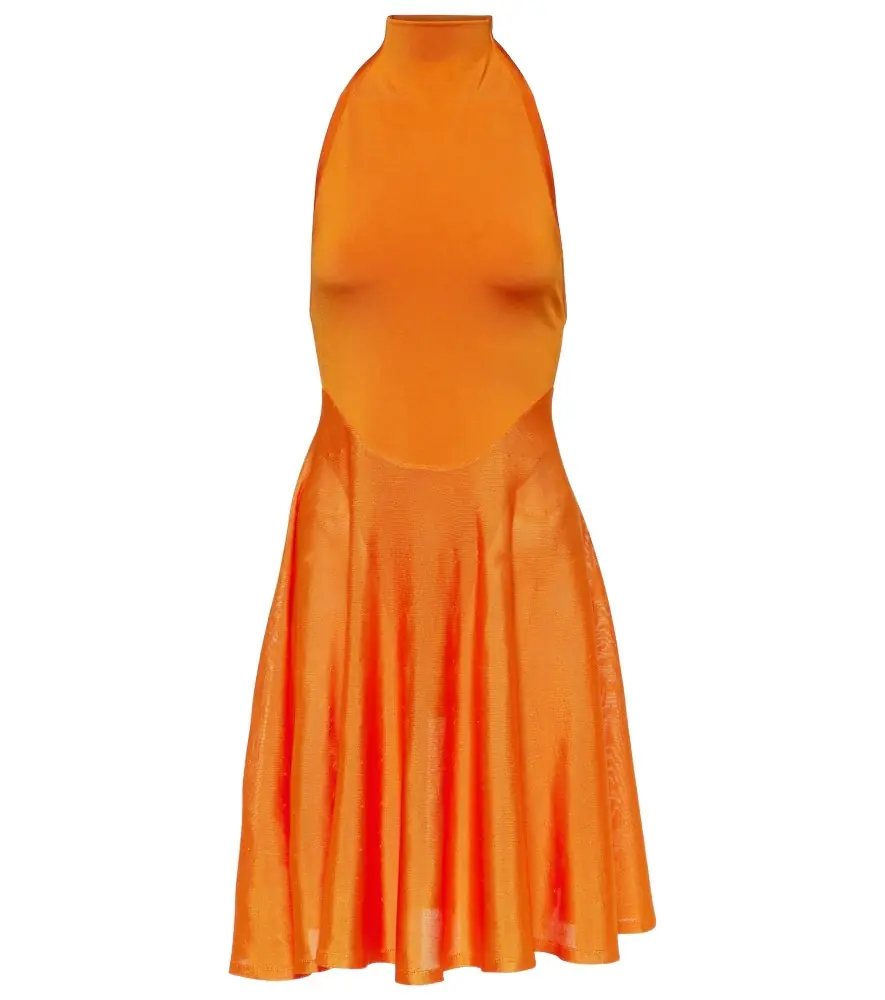 Alaia Alaïa High-neck jersey minidress