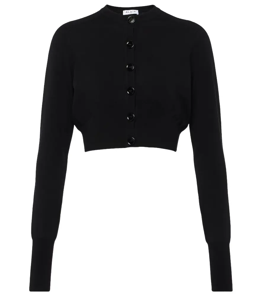 Alaia Alaïa Cropped wool-blend cardigan