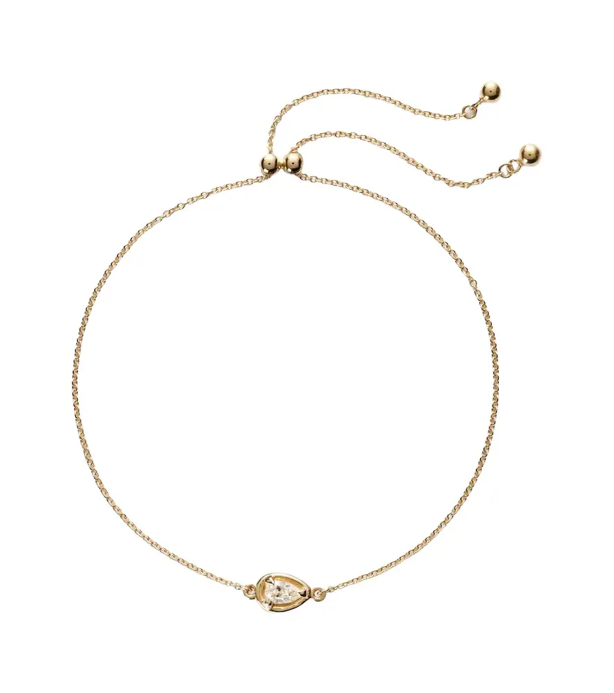 Stone and Strand Birthstone Bonbon 14kt gold bracelet with diamond