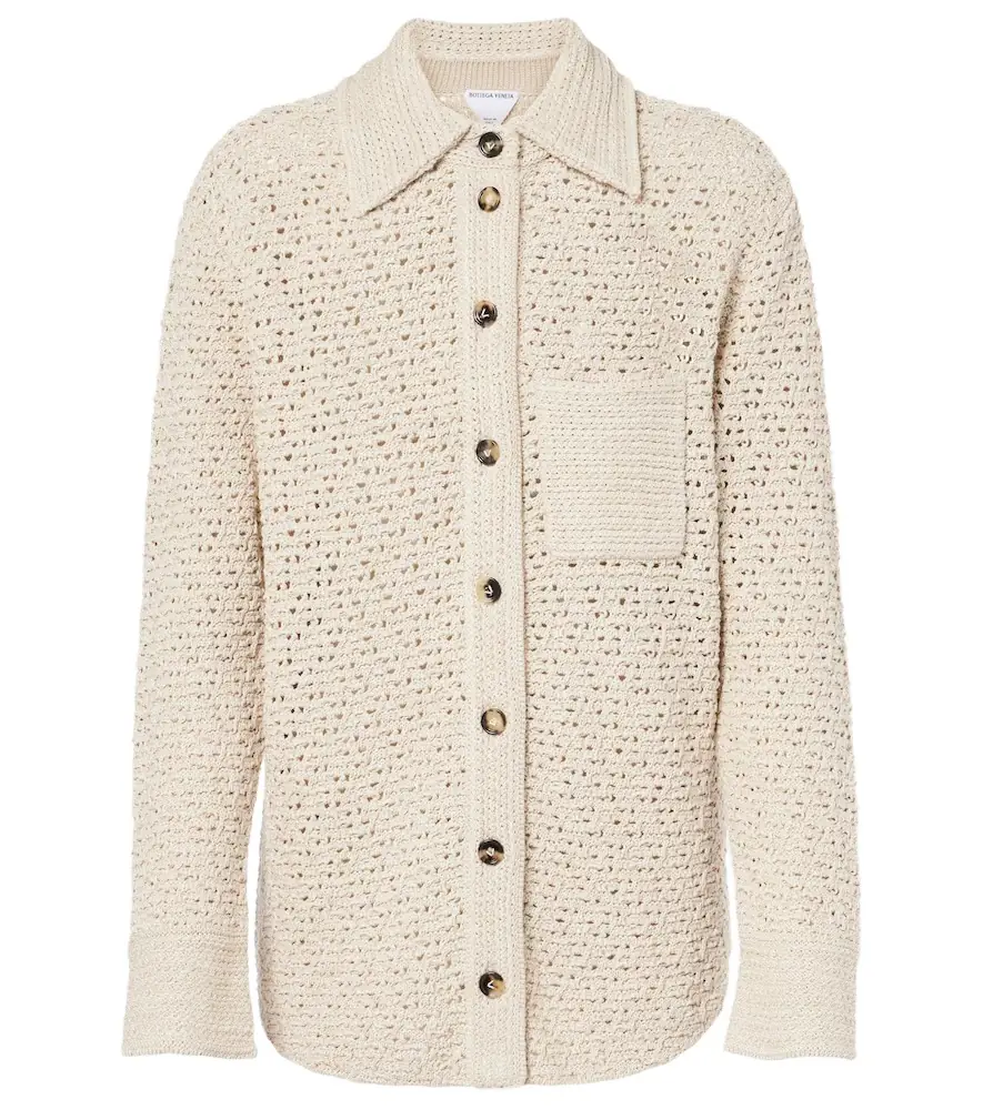 Bottega Veneta Cotton crochet shirt