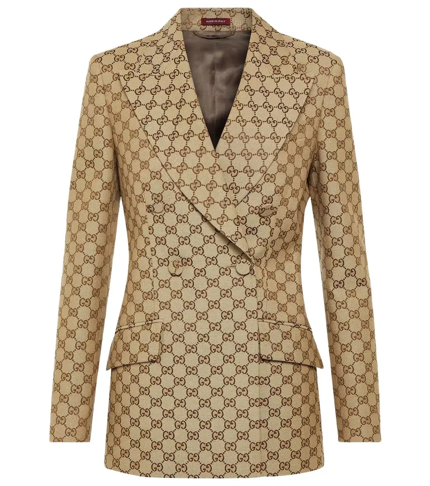 Gucci GG Canvas double-breasted blazer