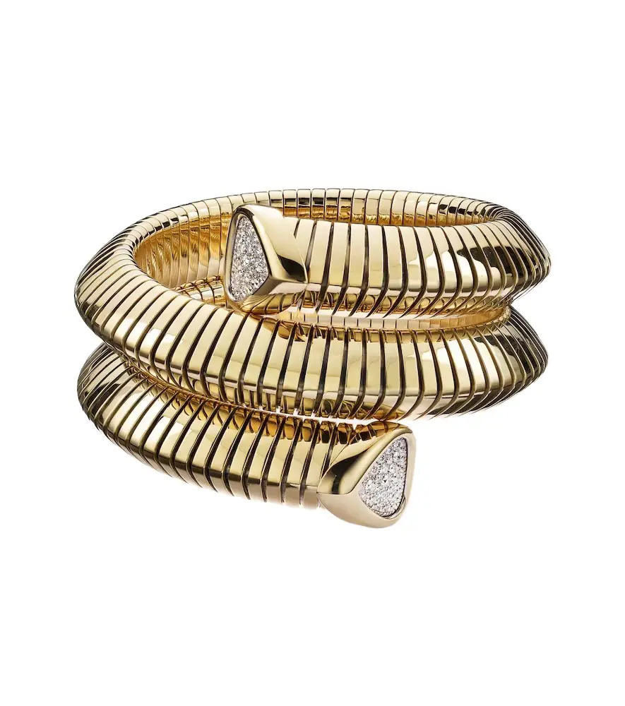 Marina B Trisola Triple 18kt gold bracelet with diamonds