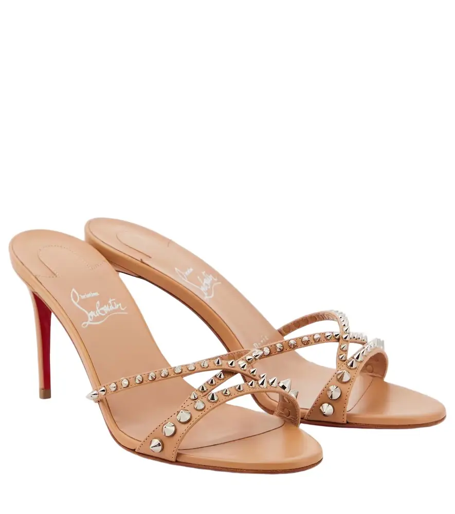 Christian Louboutin Tatoosh 85 spiked leather mules
