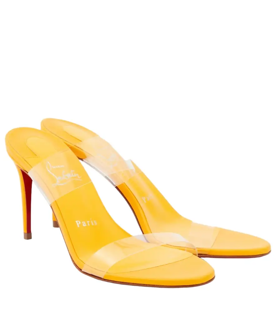 Christian Louboutin Just Nothing 85 PVC mules