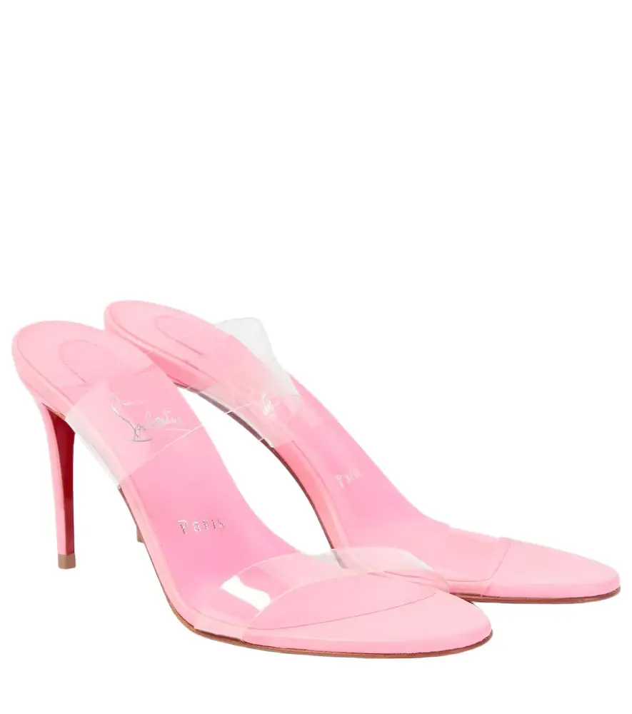 Christian Louboutin Just Nothing 85 PVC mules
