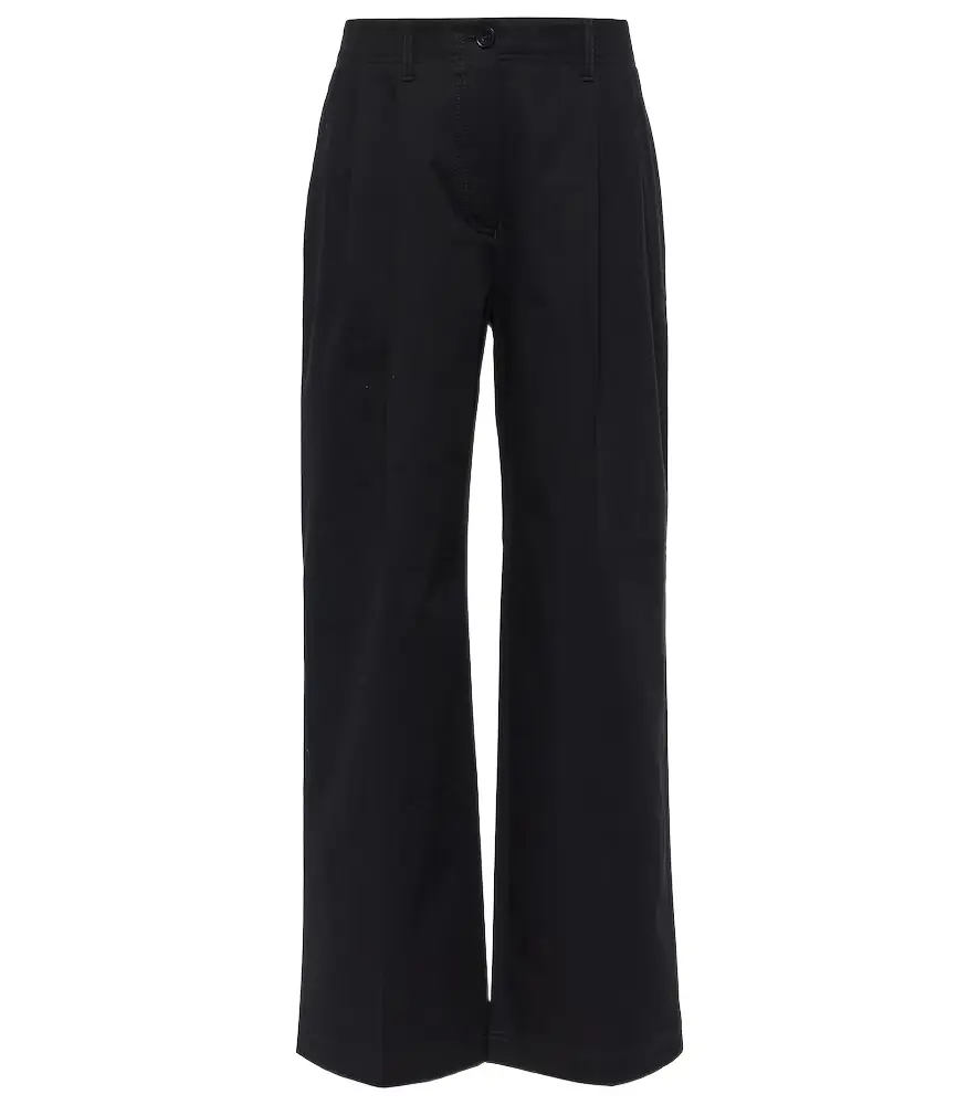 Toteme Cotton twill wide-leg pants