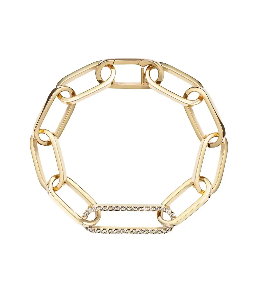 Bucherer Fine Jewellery Link 18kt gold bracelet with diamonds