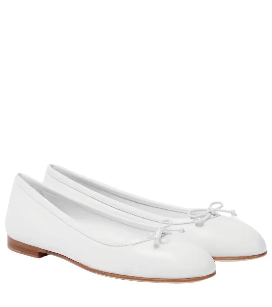 Manolo Blahnik Verallii leather ballet flats