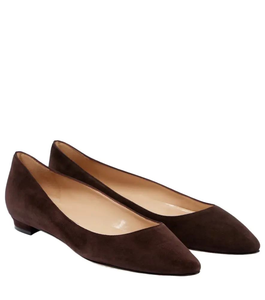 Manolo Blahnik Lanza BB suede ballet flats