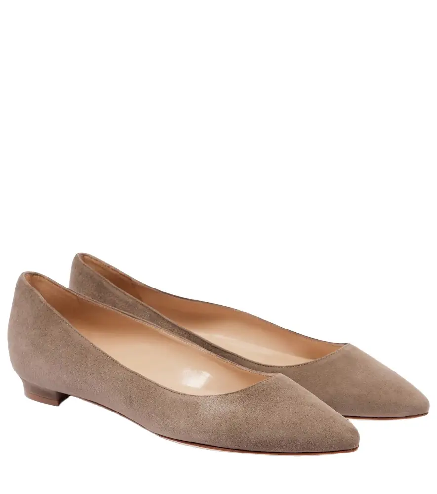 Manolo Blahnik Lanza BB suede ballet flats