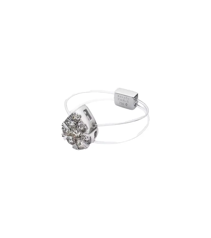 Persee Persée Floating 18kt white gold ring with diamonds