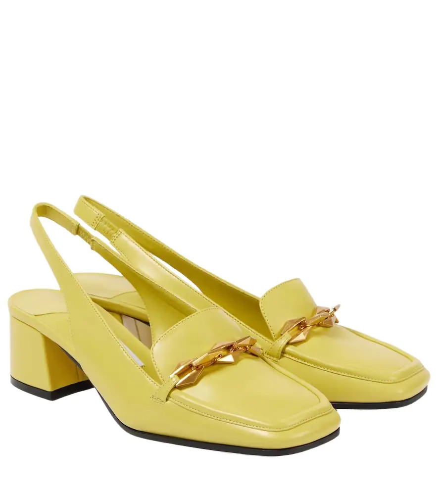 Jimmy Choo Diamond Tilda 45 leather slingback pumps - Women's Shoes