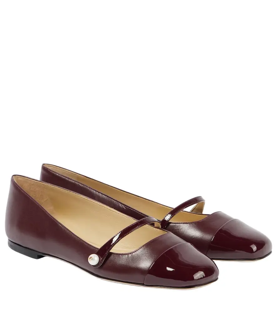 Jimmy Choo Elisa leather Mary Jane flats - Women's Shoes
