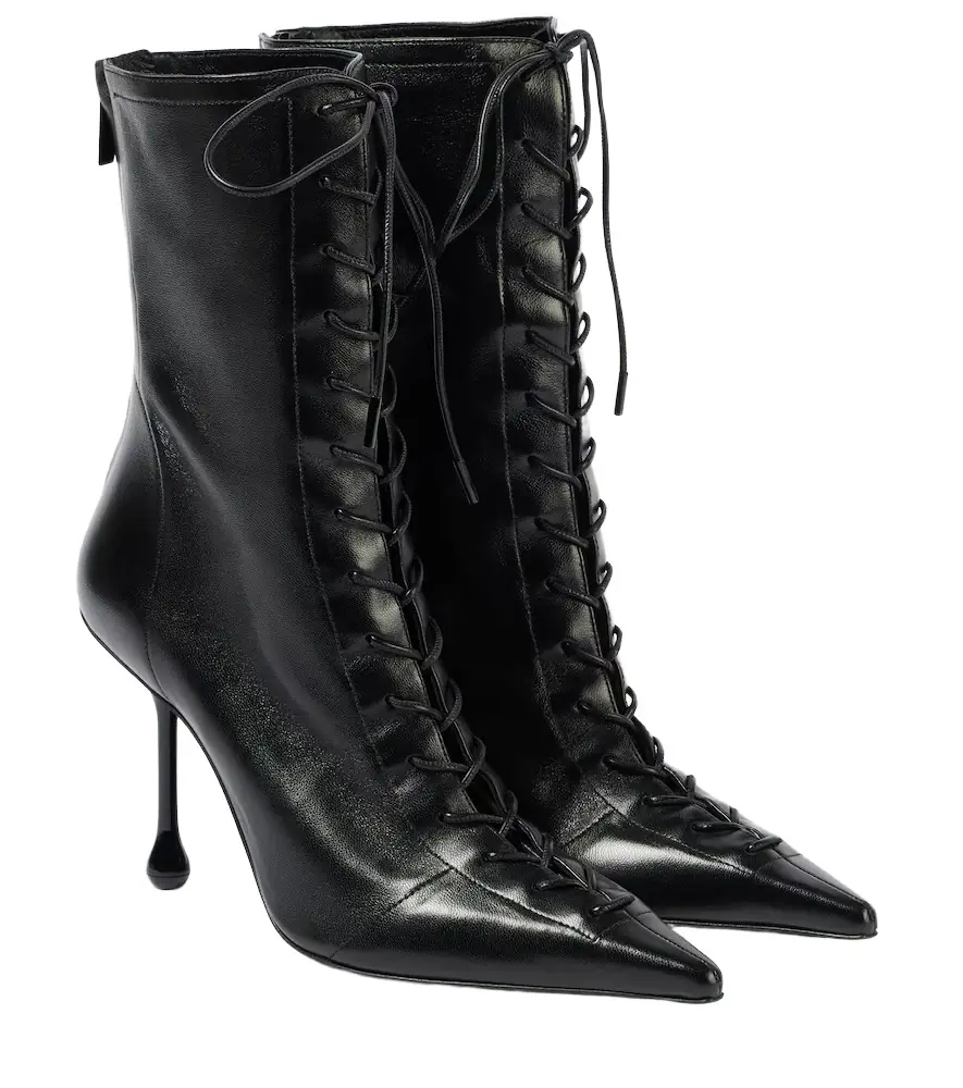 Jimmy Choo Scarlett 95 leather lace-up boots