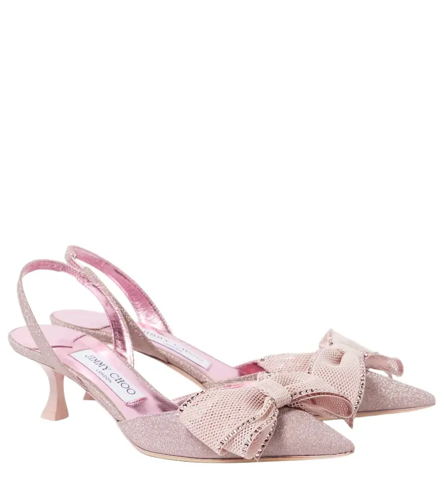 Jimmy Choo Brook 50 glitter slingback pumps - Women's Shoes