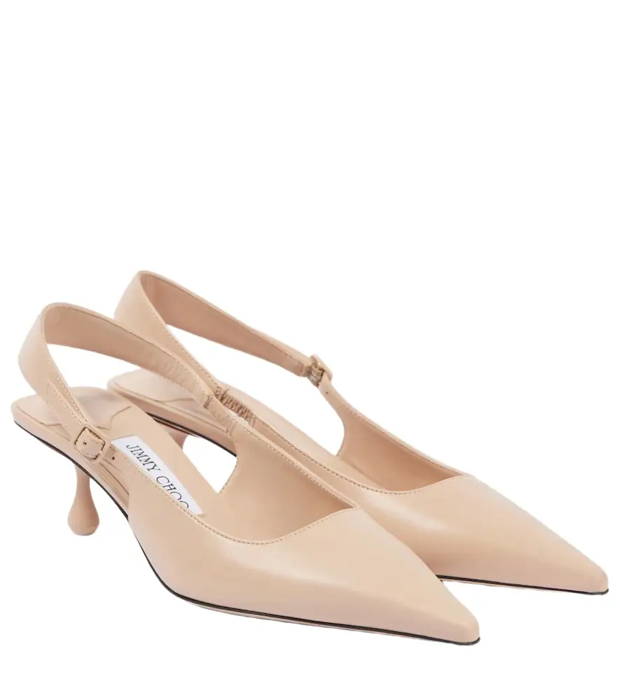 Jimmy Choo Amel 50 leather slingback pumps - Women's Shoes